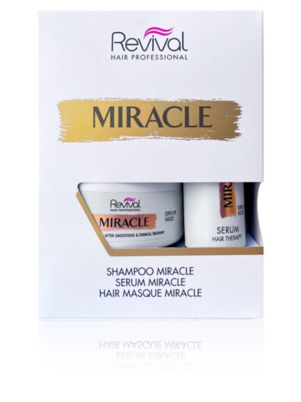 ערכת שיער טיפולית ריבבל מירקל MIRACLE ללא מלחים לשיקום השיער